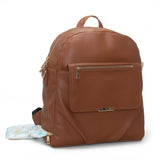 Brown diaper bag backpack baby bag small diaper bag Pretty Pokets diaper bag small diaper bag toddler mom bag mommy bag Shayla Diaper Bag Backpack - Cognac - Pretty Pokets