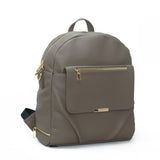 gray backpack diaper bag with gold zippers small diaper bag baby bag