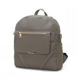 gray backpack diaper bag with gold zippers small diaper bag baby bag