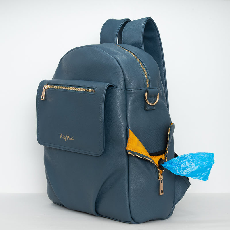 Blue diaper bag backpack baby bag small diaper bag Pretty Pokets diaper bag small diaper bag toddler mom bag mommy bag Shayla Diaper Bag Backpack -Blue - Pretty Pokets
