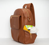 Shayla Diaper Bag Backpack -Brown - Pretty Pokets Brown diaper bag backpack baby bag small diaper bag Pretty Pokets diaper bag small diaper bag toddler mom bag mommy bag Shayla Diaper Bag Backpack - Cognac - Pretty Pokets