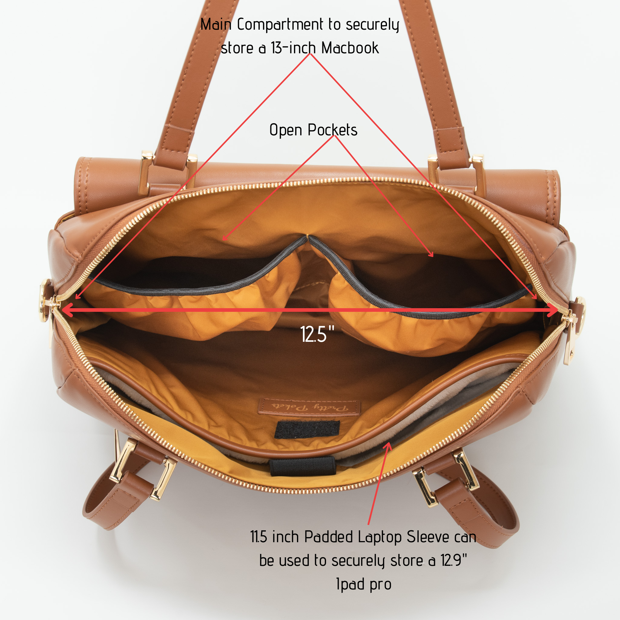 Laptop Tote Bag | Workbag Laptop Totes With Laptop Sleeve – Pretty Pokets